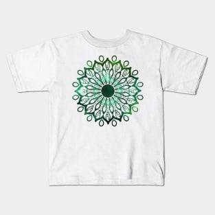 Green Garden Mandala Kids T-Shirt